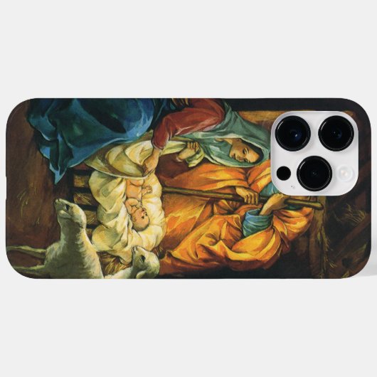 Weihnachtskrippe, Baby Jesus in Gefahr Case-Mate iPhone Hülle (Rückseite (Horizontal))