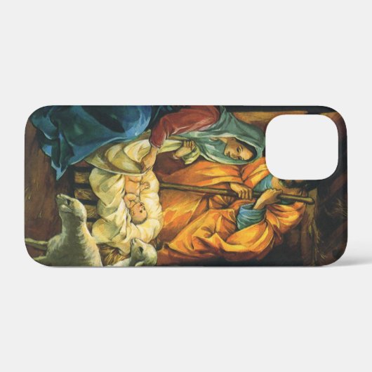 Weihnachtskrippe, Baby Jesus in Gefahr Case-Mate iPhone Hülle (Rückseite (Horizontal))