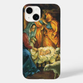 Weihnachtskrippe, Baby Jesus in Gefahr Case-Mate iPhone Hülle (Rückseite)