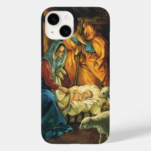 Weihnachtskrippe, Baby Jesus in Gefahr Case-Mate iPhone Hülle (Rückseite)