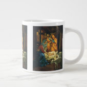 Weihnachtskrippe, Baby Jesus in Gefahr Jumbo-Tasse (Rechts)