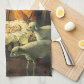 Weihnachtskrippe, Baby Jesus in Gefahr Küchentuch (Viertel Falte)