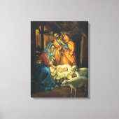 Weihnachtskrippe, Baby Jesus in Gefahr Leinwanddruck (Vorderseite)