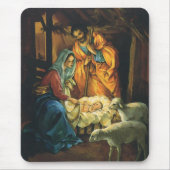 Weihnachtskrippe, Baby Jesus in Gefahr Mousepad (Vorne)