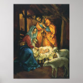 Weihnachtskrippe, Baby Jesus in Gefahr Poster (Vorne)