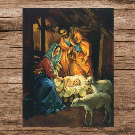 Weihnachtskrippe, Baby Jesus in Gefahr Poster