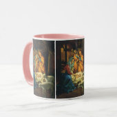 Weihnachtskrippe, Baby Jesus in Gefahr Tasse (Vorderseite Links)