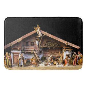 Weihnachtskrippe Badematte