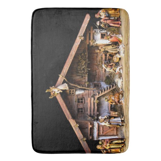 Weihnachtskrippe Badematte (Vorderseite Vertikal)