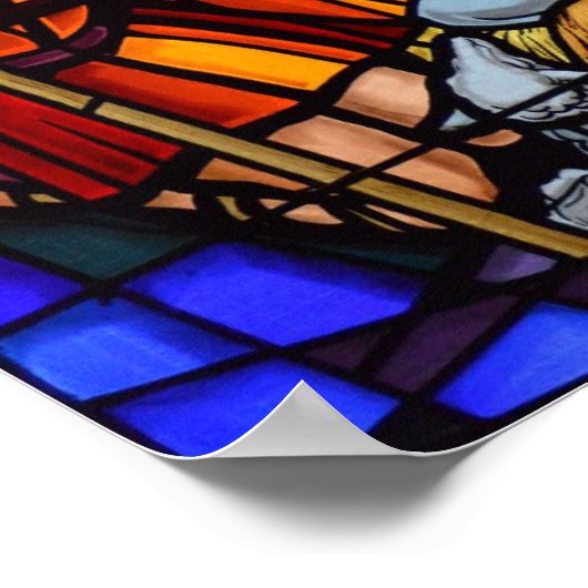 Weihnachtskrippe Bleibt Glass Image Baby Jesus Poster (Ecke)