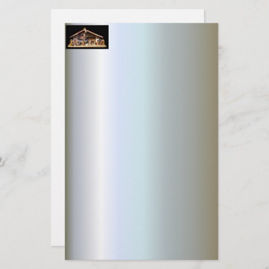 Weihnachtskrippe Briefpapier (Vorne/Hinten)