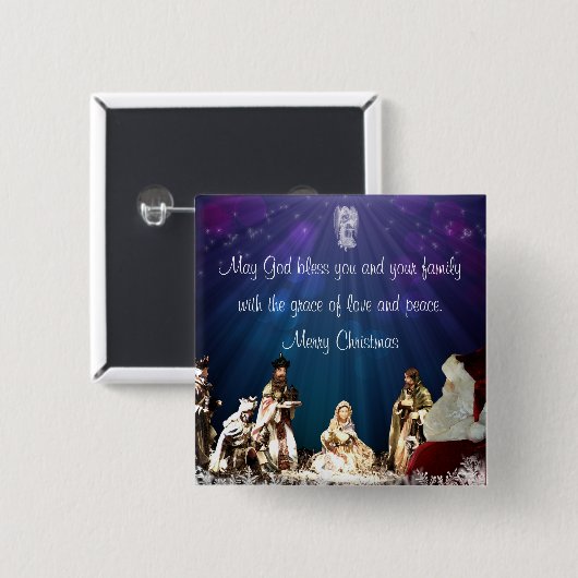 Weihnachtskrippe Button (Vorne & Hinten)