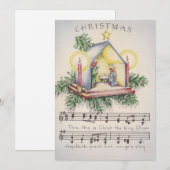 Weihnachtskrippe Carol Krippe Szene Feiertagskarte (Vorne/Hinten)