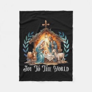 Weihnachtskrippe Christliche Geburt Jesu Joy to Fleecedecke