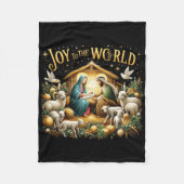 Weihnachtskrippe Christliche Geburt Jesu Joy to Fleecedecke (Vorderseite)