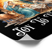 Weihnachtskrippe Christliche Geburt Jesu Joy to Poster (Ecke)