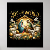 Weihnachtskrippe Christliche Geburt Jesu Joy to Poster (Vorne)