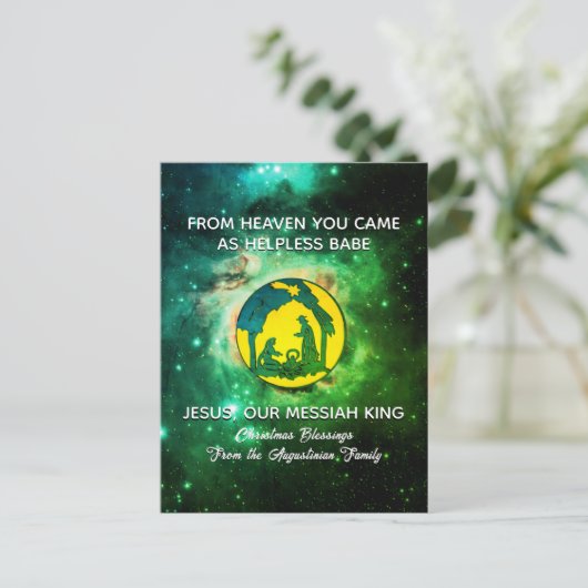 Weihnachtskrippe der Milchstraße Feiertagspostkarte (Stehend Vorderseite)