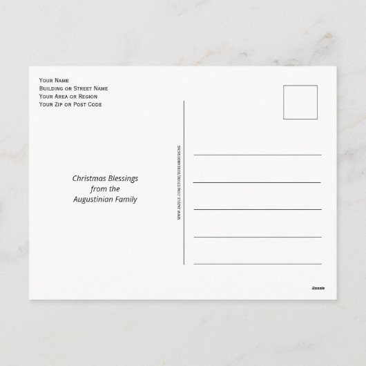 Weihnachtskrippe der Milchstraße Feiertagspostkarte (Rückseite)