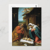 Weihnachtskrippe der Renaissance Postkarte (Vorne/Hinten)