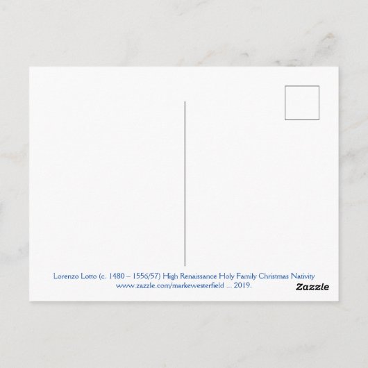Weihnachtskrippe der Renaissance Postkarte (Rückseite)