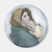 Weihnachtskrippe die Madonna und das Kind Jesus Magnet (Vorne)