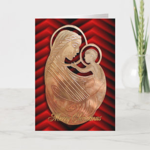 Weihnachtskrippe Die religiöse Karte Madonna