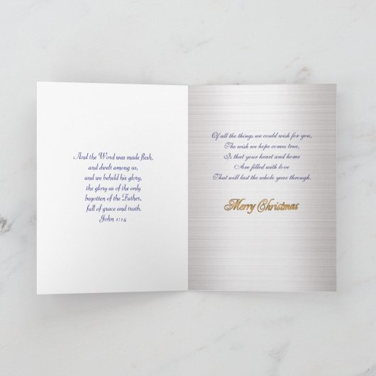 Weihnachtskrippe Die religiöse Karte Madonna (Innenseite)