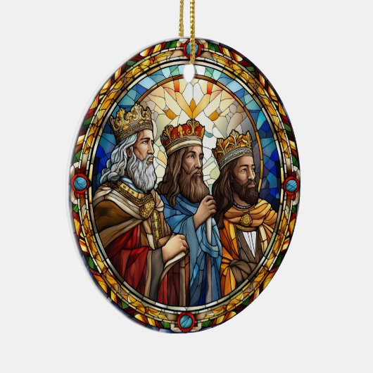 Weihnachtskrippe Drei Weisen Keramik Ornament (Rechts)