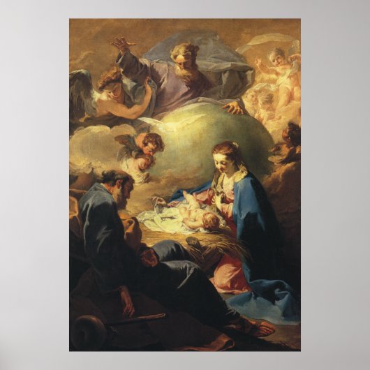 Weihnachtskrippe Druck von G. Battista Poster (Vorne)