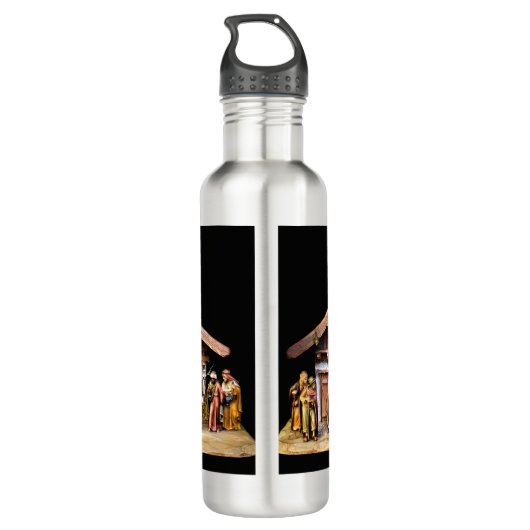 Weihnachtskrippe Edelstahlflasche (Rückseite)