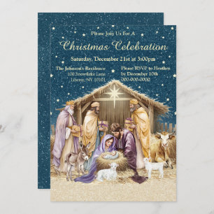 Weihnachtskrippe Einladung