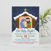 Weihnachtskrippe Einladung (Stehend Vorderseite)