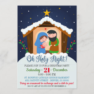 Weihnachtskrippe Einladung