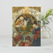Weihnachtskrippe Epiphany Heilige Familie Wisemen Feiertagskarte (Stehend Vorderseite)