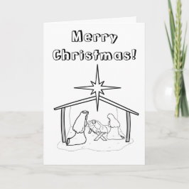 Weihnachtskrippe Farbe Ich Karte