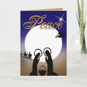 Weihnachtskrippe Feiertagskarte (Vorderseite)