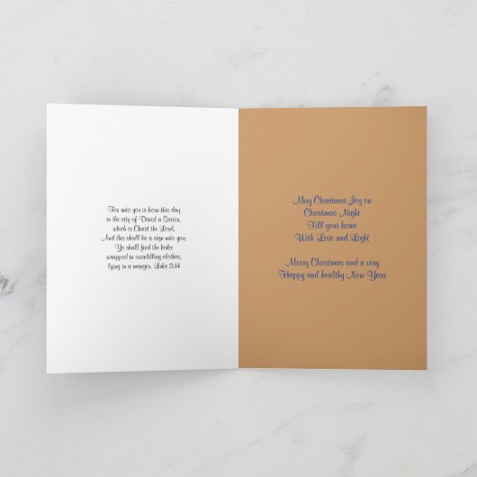 Weihnachtskrippe Feiertagskarte (Innenseite)