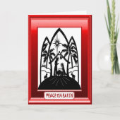 Weihnachtskrippe Feiertagskarte (Vorderseite)