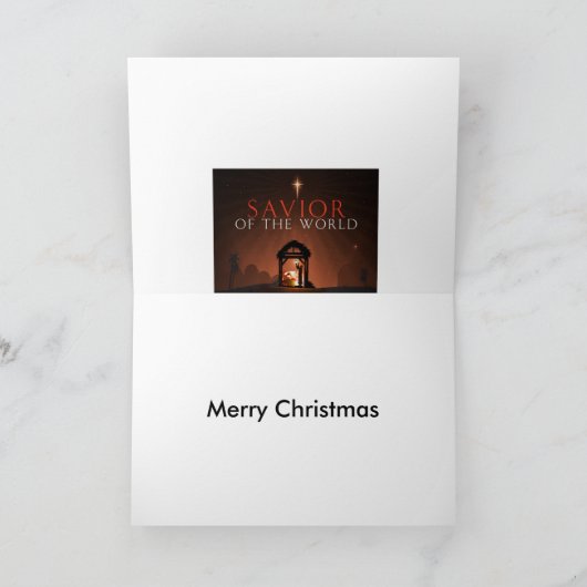 Weihnachtskrippe Feiertagskarte (Innenseite)