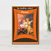 Weihnachtskrippe Feiertagskarte (Vorderseite)