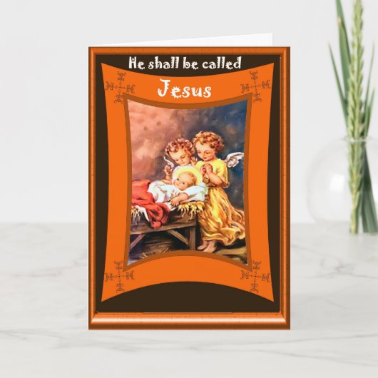 Weihnachtskrippe Feiertagskarte (Vorderseite)