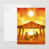 Weihnachtskrippe Feiertagspostkarte (Vorne/Hinten)