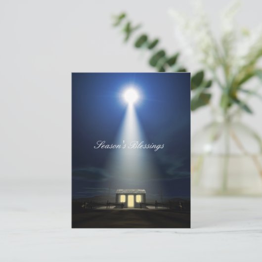 Weihnachtskrippe Feiertagspostkarte (Stehend Vorderseite)