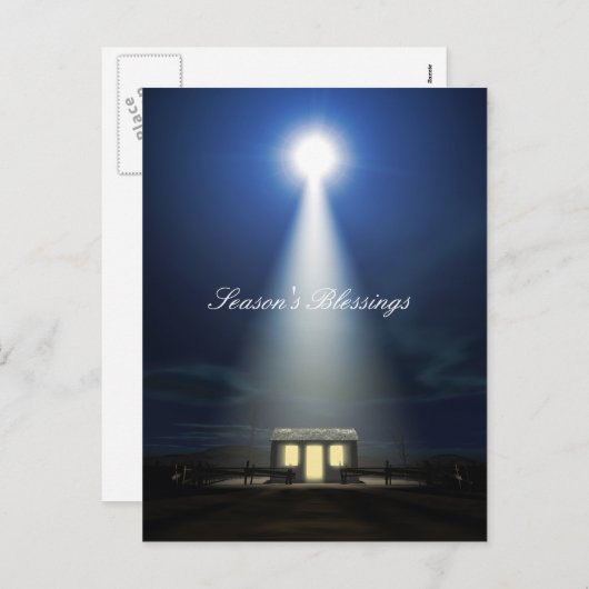 Weihnachtskrippe Feiertagspostkarte (Vorne/Hinten)