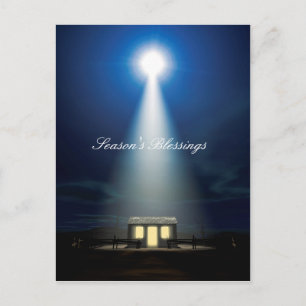 Weihnachtskrippe Feiertagspostkarte