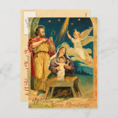 Weihnachtskrippe Feiertagspostkarte (Vorne/Hinten)