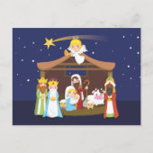 Weihnachtskrippe Feiertagspostkarte (Vorderseite)