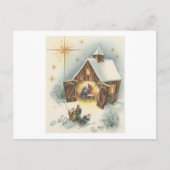 Weihnachtskrippe Feiertagspostkarte (Vorderseite)