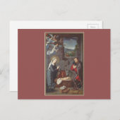 Weihnachtskrippe Feiertagspostkarte (Vorne/Hinten)